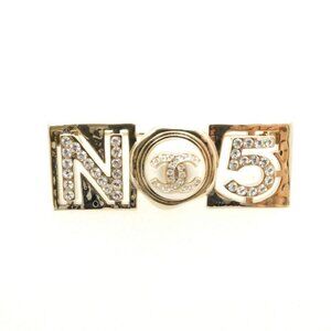 Chanel Brooch CC Logo Rhinestone Pearl